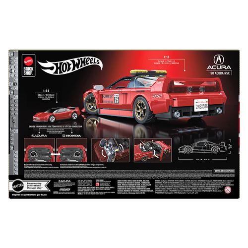 Carro Hot Wheels Speed ´90 Acura NSX - Series Acura - Set de Construção 876 Peças - Mega | Mattel Brick Shop - Image 6