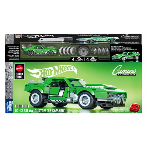 Carro Hot Wheels Speed Custom '68 Camaro - Series Camaro - Set de Construção 289 Peças - Mega | Mattel Brick Shop
