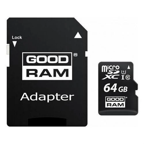 Cartão de Memória Goodram M1AA 64GB MicroSDXC UHS-I Classe 10 | Preto