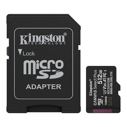 Cartão de Memória MicroSDXC Kingston Canvas Select Plus - 512GB