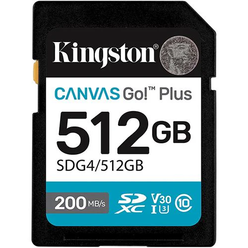 Cartão de Memória SDXC Kingston Canvas Go! Plus - 512GB