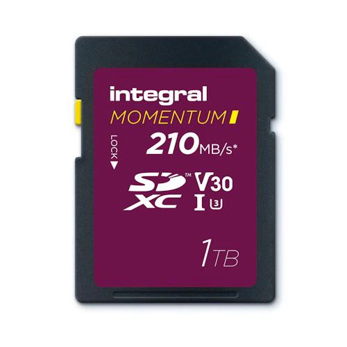Cartão de Memória SDXC Integral Momentum I V30 U3 A2 - 1TB