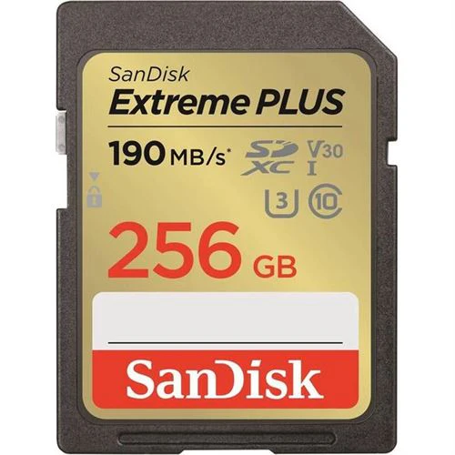 Cartão de Memória SDHC SanDisk Extreme Plus - 256GB Classe 10 190MB/s