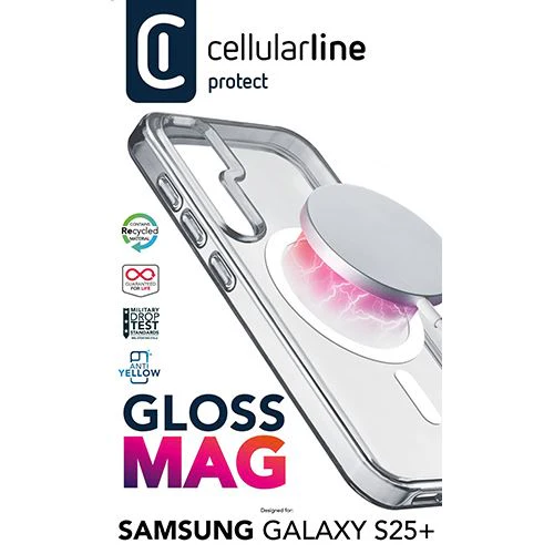 Capa Cellular Line Gloss Mag para Samsung Galaxy S25+ - Transparente - Image 3