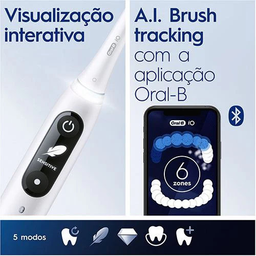 Centro Dentário Oral- B com Irrigador Bucal + Escova de Dentes Elétrica iO6 - Image 7