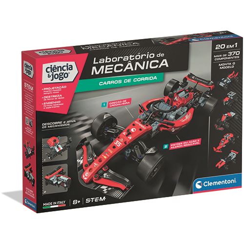 Ciência e Jogo Laboratório de Mecânica: Carros de Corrida - STEAM - Clementoni