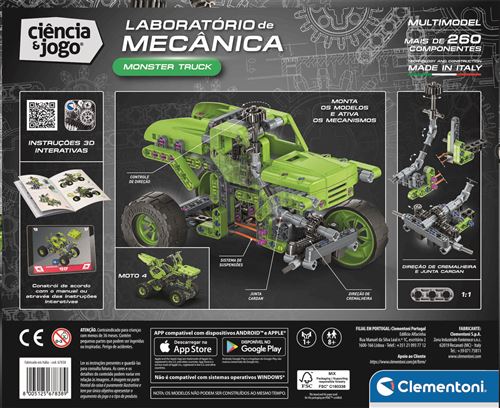 Ciência e Jogo Laboratório de Mecânica: Monster Truck - STEM - Clementoni - Image 4