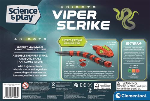 Ciência e Jogo Robotics - Kit Anibots: Viper Strike - STEM - Clementoni - Image 4