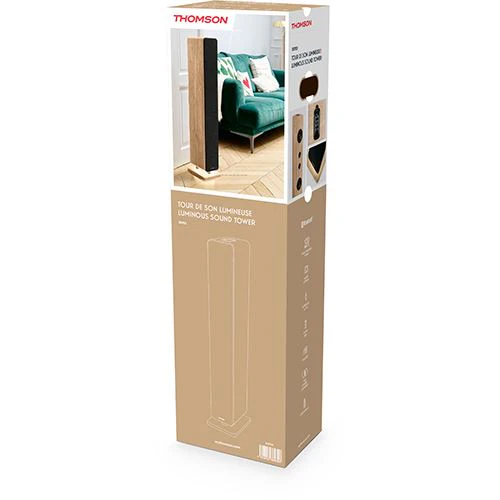 Coluna Bluetooth Thomson Cosy DS702 - Madeira /  Preto - Image 7