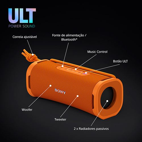 Coluna Portátil Bluetooth Sony Field 1 SRS-ULT10D - Laranja - Image 12