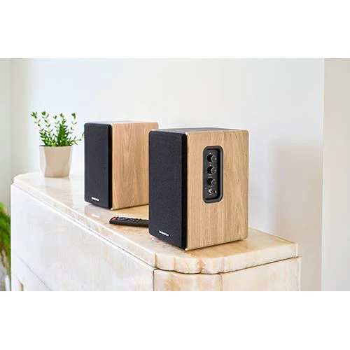 Colunas Bluetooth Thomson Cosy WS902DUO - Madeira / Cinzento / Preto - Image 4