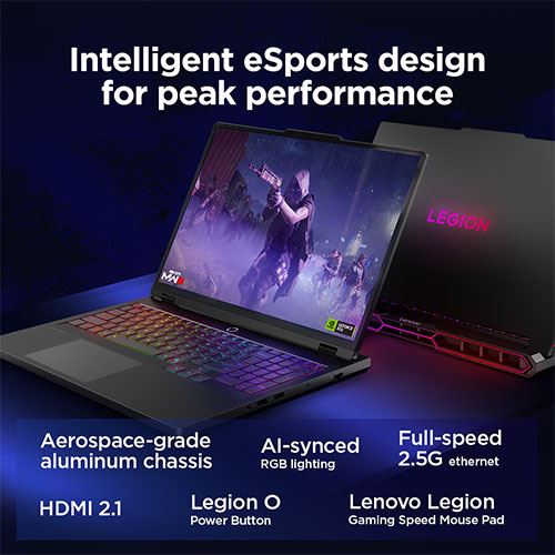 Computador Portátil Gaming Legion Pro 7 16IAX10H-834 | OLED 16'' | GeForce RTX™ 5090 | Intel® Core™ Ultra 9 275HX | 64GB | 2TB SSD - Image 11