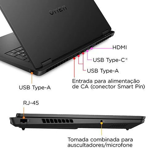 Computador Portátil Gaming OMEN by HP 17-db1005np | 17'' | NVIDIA® GeForce RTX™ 5060 | AMD Ryzen™ AI 9 365 | 16GB | 1TB SSD - Image 2