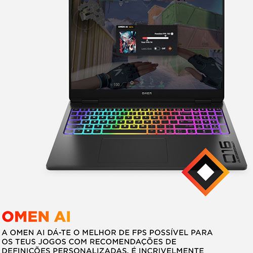 Computador Portátil Gaming OMEN MAX by HP 16-ak0004np | 16'' | GeForce RTX™ 5070 | AMD Ryzen™ AI 7 350 | 32GB | 1TB SSD - Image 9