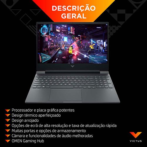 Computador Portátil Gaming Victus by HP 15-fb3034np | 15.6'' | NVIDIA GeForce RTX™ 5060 | AMD Ryzen™ AI 7 350 | 24GB | 512GB SSD - Image 3