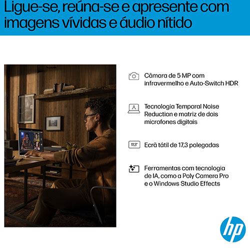Computador Portátil HP OmniBook 7 NGAI 17-dc0000np | 17" | GeForce RTX™ 4050 | Intel® Core™ Ultra 7 258V | 32GB | 1TB SSD - Image 6