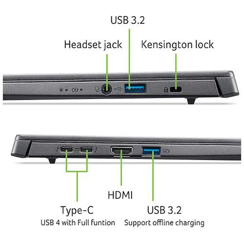 Computador Portátil Acer Aspire 14 AI A14-52M | COPILOT+ PC | OLED 14'' | Intel® Core™ Ultra 5 226V | 16GB | 512GB SSD - Image 10