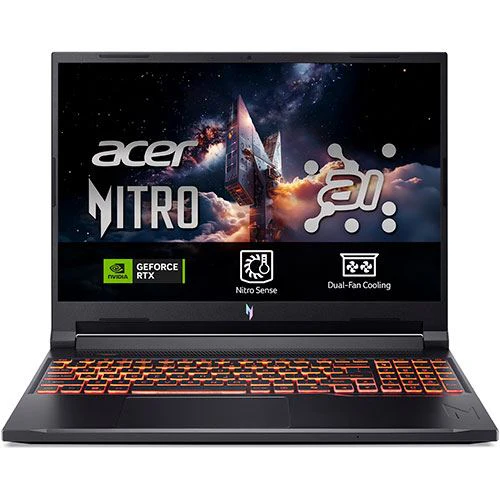 Computador Portátil Gaming Acer Nitro V 16 AI ANV16-42-R0E8 | 16'' | GeForce RTX 5050 | AMD Ryzen™ 7 260 | 16GB | 512GB SSD