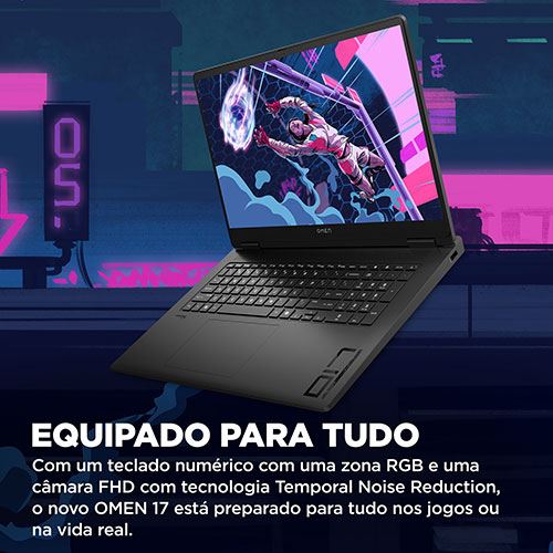 Computador Portátil Gaming OMEN by HP 17-db1000np | 17'' | NVIDIA® GeForce RTX™ 5060 | AMD Ryzen™ AI 5 340 | 16GB | 512GB SSD - Image 4