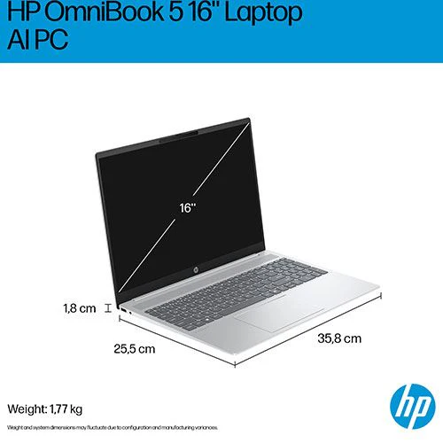 Computador Portátil HP OmniBook 5 16-ba1003np | OLED 16" | Intel® Core™ i5-1334U | 16GB | 1TB SSD - Image 6