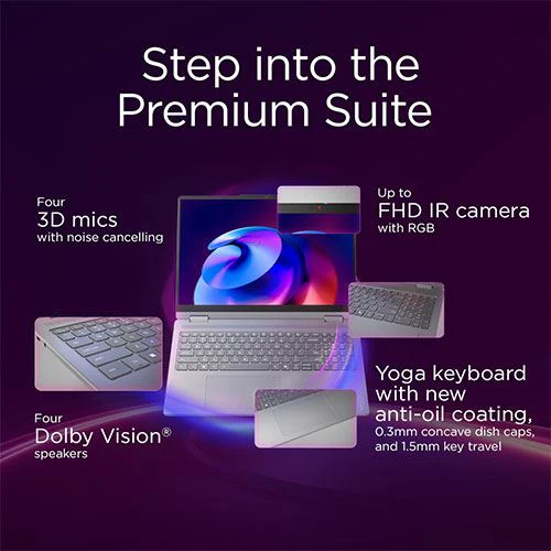 Computador Portátil Lenovo Yoga 7 2-in-1 14ILL10-197 Copilot+ PC | OLED 14'' | Ultra 7 258V | 32GB | 1TB SSD + Pen + Sleeve - Image 12