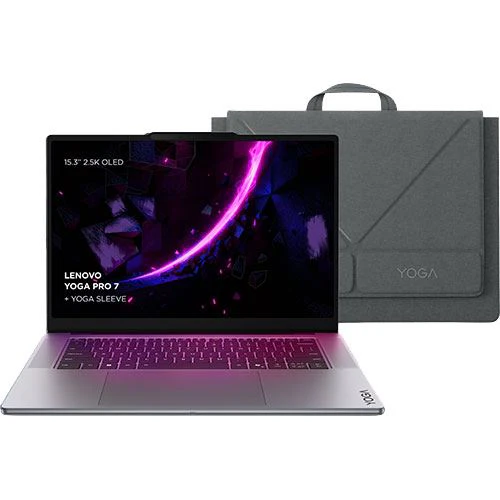 Computador Portátil Profissional Lenovo Yoga Pro 7 15IPH11 - Aura Edition | 15,3'' | Intel Core™ Ultra 7 356H | 32GB | 1TB SSD | GeForce RTX™ 5050 + Sleeve