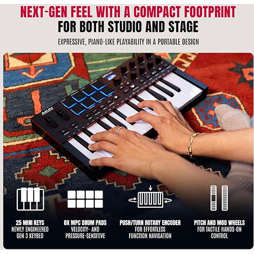 Controlador Akai MPK Mini 4 - Preto - Image 10