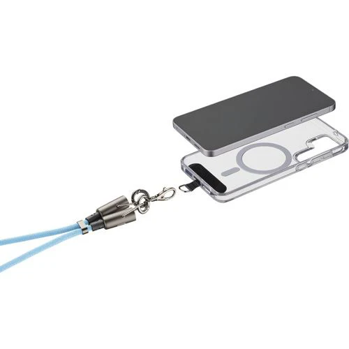 Cordão para Smartphone com Cabo USB-C Cellularline Cable Lace 1.2m - Azul