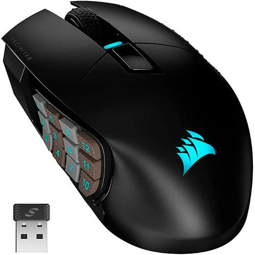 Rato Gaming Corsair Scimitar Elite Wireless - Preto