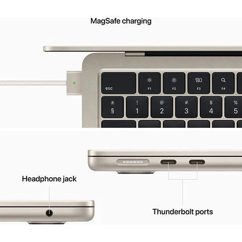 MacBook Air 13'' | 2022 | M2 | 8GB | 2TB SSD | GPU 10-Core | AC USB-C 67 W | Luz das Estrelas - Image 5
