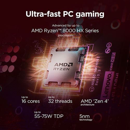Desktop Gaming Lenovo LOQ Tower 26ADR10-937 | GeForce RTX 5070 | AMD Ryzen™ 7 8745HX | 32GB | 1TB SSD - Image 8