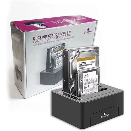 Docking Station BlueRay USB 3.0 para HDD 2.5´´/3.5´´