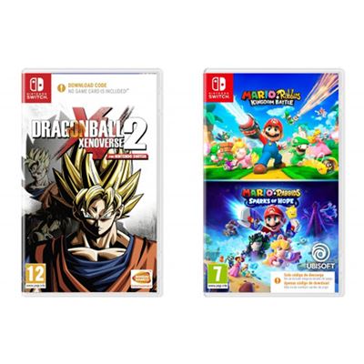 Dragon Ball Xenoverse 2 - (Código de descarga digital) + Mario + Rabbids Kingdom Battle + Rabbids Sparks of Hope para Switch (Código de descarga digital) - Nintendo Switch