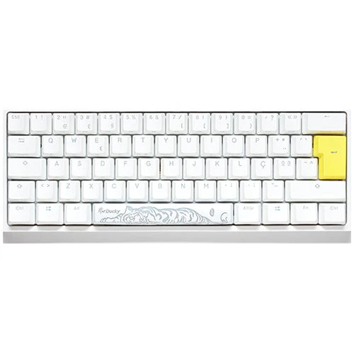 Teclado Gaming Mecânico Ducky ONE 2 PRO Classic Mini Pure White - Layout PT - Gateron Yellow