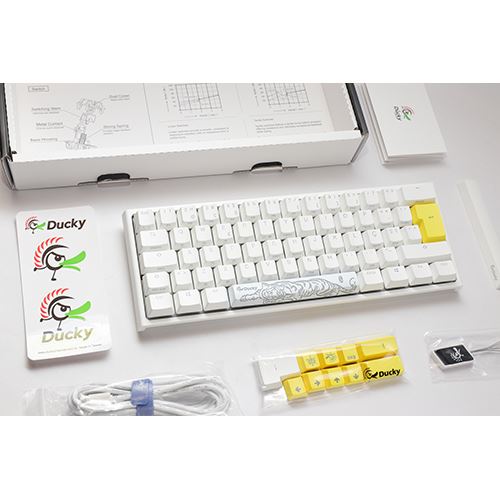 Teclado Gaming Mecânico Ducky ONE 2 PRO Classic Mini Pure White - Layout PT - Gateron Yellow - Image 7