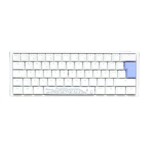 Teclado Gaming Mecânico Ducky ONE 3 Classic Mini Pure White RGB - Layout PT - MX Red