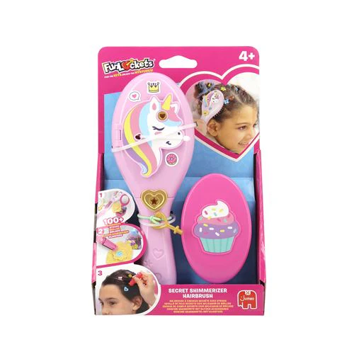 Escova de Cabelo Funlockets com Aplicador de Brilhos - Jumbo | Diset