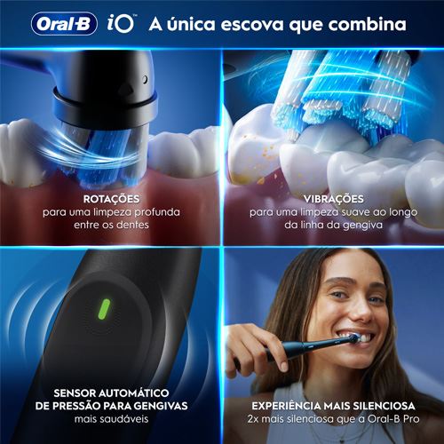 Escova de Dentes Elétrica Oral-B iO 2 Duo - Preto | Rosa - Image 4