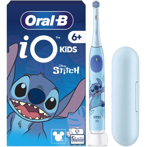 Escova de Dentes Elétrica Oral-B iO Kids Stitch + Estojo de Viagem - Azul claro