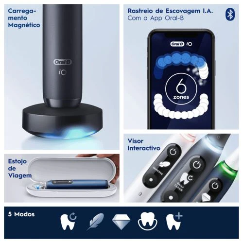 Escova de Dentes Elétrica Oral-B iO 7S Sapphire - Azul - Image 3