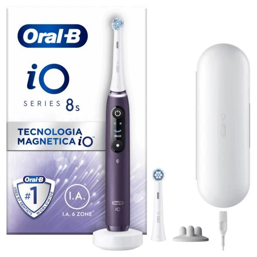 Escova de Dentes Elétrica  Oral-B iO 8S + Estojo de Viagem - Violeta