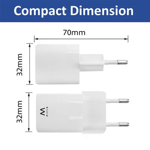 Adaptador de Corrente Ewent USB-C 33W - Branco - Image 2