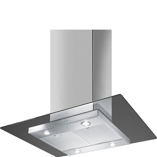 Exaustor para Ilha Smeg KEIV90E | 92,2x90x70 cm | 720 m³/h | 66 dB | A | Aço inoxidável