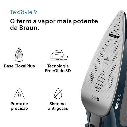 Ferro a Vapor Braun SI9682DB TexStyle 9 - Azul - Outlet - Grade A - Image 2