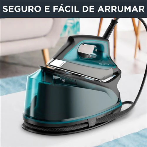Ferro Caldeira Rowenta Compact Steam Pro Dg7623F0 | 6.3B | Potência : 2200 W - Preto | Azul - Outlet - Grade A - Image 7