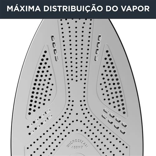 Ferro Caldeira Rowenta Compact Steam Pro Dg7623F0 | 6.3B | Potência : 2200 W - Preto | Azul - Outlet - Grade A - Image 8