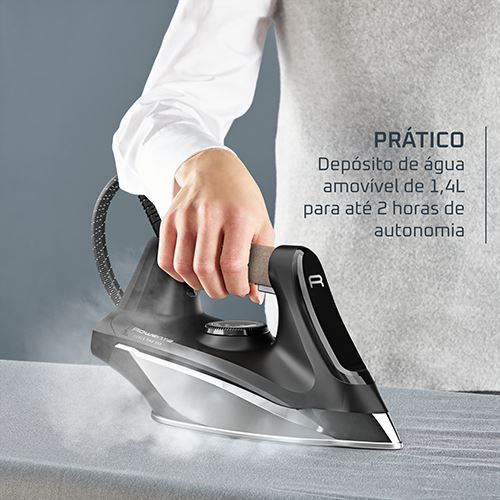 Ferro com Caldeira Rowenta Force Pro 350 VR7444F0 | 2400 W | 350 g/min | 6,3 bar | 1,4 L - Preto | Azul - Image 5