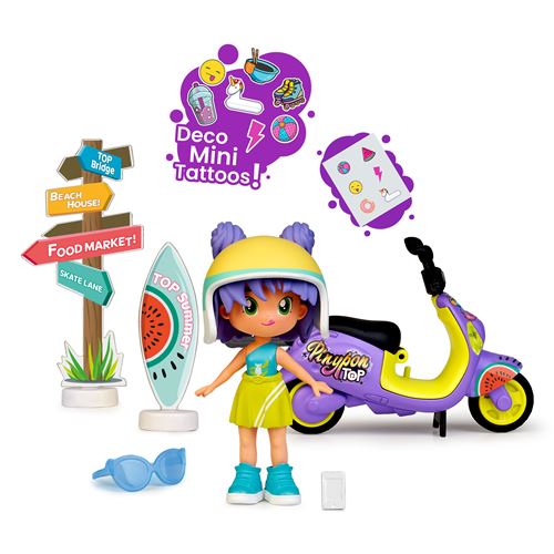 Figura Articulada Pinypon Top: Moto Girl - Famosa - Image 2