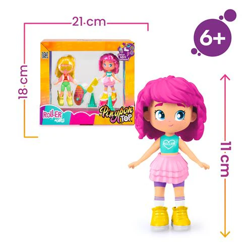 Figura Articulada Pinypon Top: Roller Girls - Famosa - Envio Aleatório - Image 7