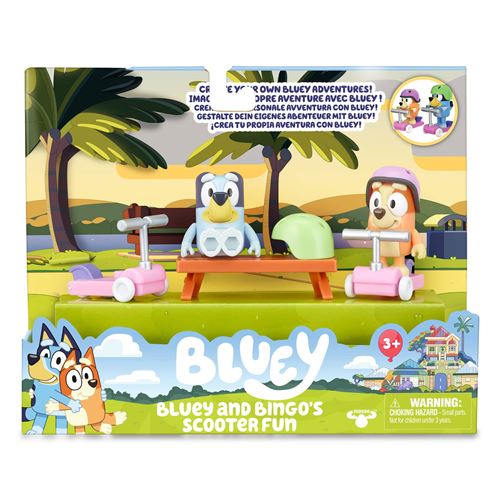 Figura Bluey & Mini Veículos Scooters - Famosa
